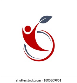 signo vectorial de diseño de logotipo de wellness 