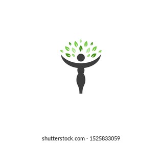 Wellness logo icon lead vector 