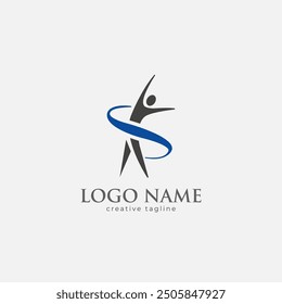 Wellness Logo, Physical therapy, Nutritional healing and Psychoneuroimmunology logo fully editable vector template