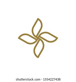 Wellness logo with a simple and clean modern design with elegant line art style for yoga massage or spa and beauty business.