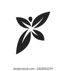 Wellness-Logo-Vorlage. Symbolillustration Markenidentität. Einzige und flache Illustration. Vektorgrafik
