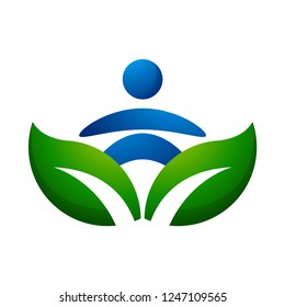Wellness logo template vector icon design