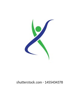 Wellness logo template vector icon illustration