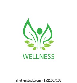 Wellness logo template vector icon