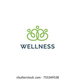 Wellness Logo Vector.