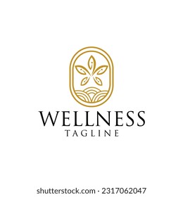 Wellness Logo Vector Icon . Business spa logo massage healthy design template concept. elegant   yoga  and wellness symbol vector