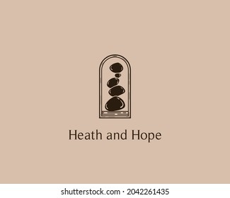 Wellness logo vector with vibrant colour background.