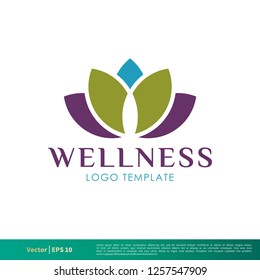 Wellness Lotus Icon Vector Logo Template Illustration Design. Vector EPS 10.