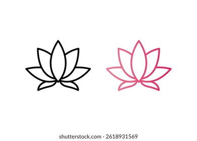 Wellness Lotus Line Logo Vector, lotus flower logo, lotus line art, floral lotus logo
