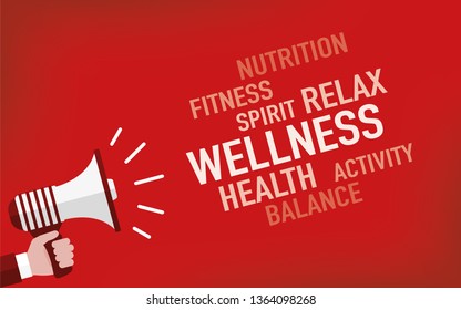 Wellness And Megaphone Concept