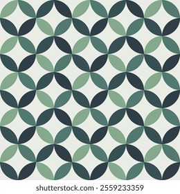 Wellness Nature Green Geometric Pattern Modern Shapes Background