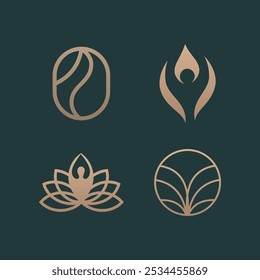 Wellness nature zen spa abstract logo vector life health graphic