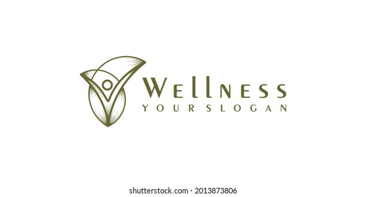 wellness Nature's health logo design 