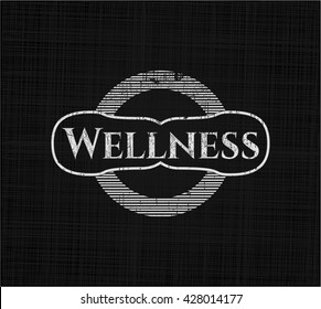Wellness on chalkboard