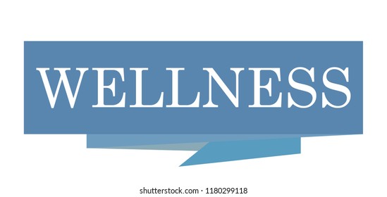 Wellness paper speech bubble sign Vector illustration