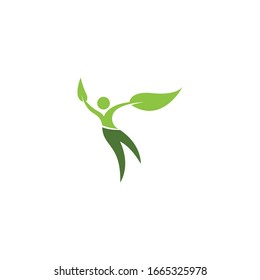 Wellness people health logo vector illustration