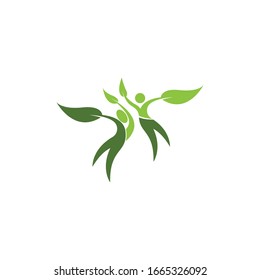 Wellness people health logo vector illustration