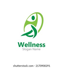 Wellness people logo design template healthy care concept image