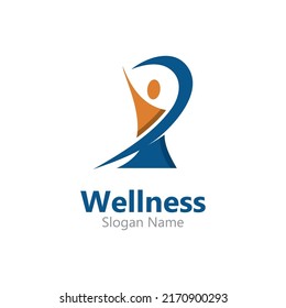 Wellness people logo design template healthy care concept image