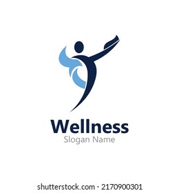 Imagen de concepto de cuidado de la salud de personas con logotipo