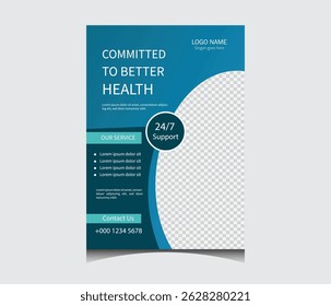 wellness and preventive care medical dental flyer template