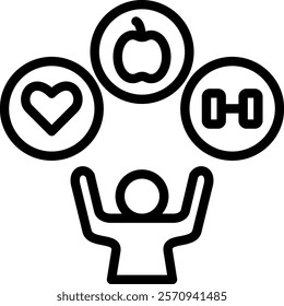 Wellness Program Icon Element For Design