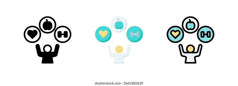 Wellness Program Icon Element For Design