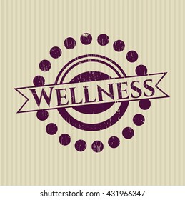 Wellness rubber grunge stamp