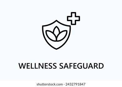 Wellness Safeguard icon or logo sign symbol vector illustration