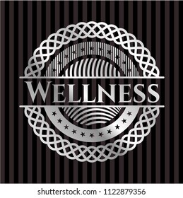 Wellness silvery emblem or badge