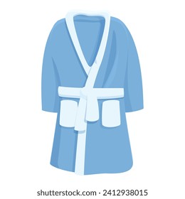 Wellness spa dressing gown icon cartoon vector. Silk apparel. Morning velour