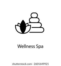 Wellness Spa icons vector stock illustration.