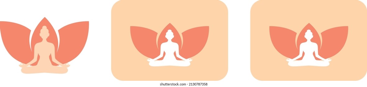 wellness and spa lotus and meditation logo vector illustration  