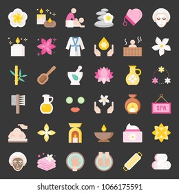 Wellness Spa and sauna elements, flat design icon