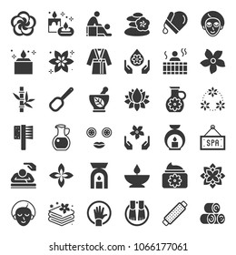 Wellness Spa and sauna elements, solid icon