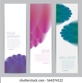 Wellness Spa Yoga Banner Template Flyer Menu Cover, Vector Illustration