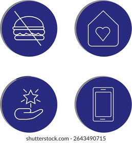"Wellness support icon showing a hand holding a star, symbolizing care, help, and positivity in life enhancement themes, transparent background."