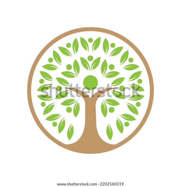 Wellness Tree Logo Design Vector Stock Vector (Royalty Free) 2202560319 ...