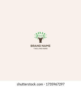 Wellness tree logo icon design template vector.
