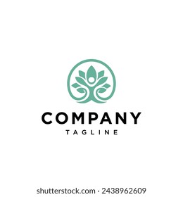 Wellness tree logo icon vector template.eps