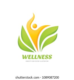 Wellness Vector Business Logo Template Concept Stock Vector (Royalty ...