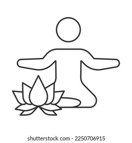 Wellness vector icon. Line sign for mobile concept and web design. Symbol, logo illustration. Vector graphics