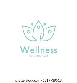 Wellness Vector Illustration Design Isolated on White Background. Perfect for Beauty or Health Logos.