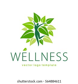 Wellness vector logo design