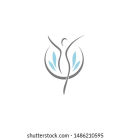 Wellness vector logo design template