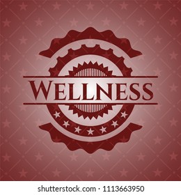 Wellness vintage red emblem