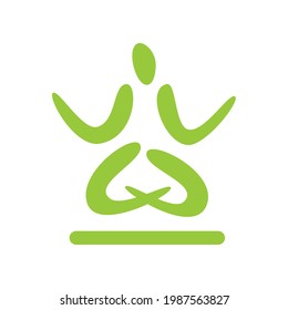 Wellness and yoga icon. Vector illustration 