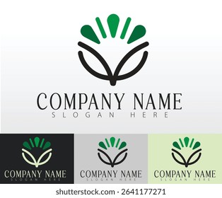 A wellness-focused logo design built around fresh, organic eating.