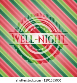 Well-night christmas emblem background.