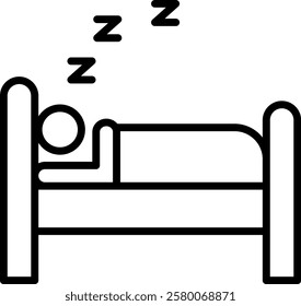 Well-Rested Sleep icon line vector illustration